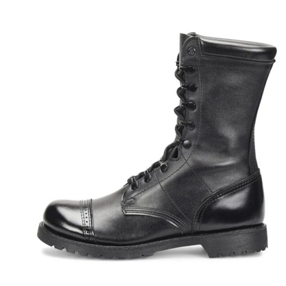 Nice Carolina Jump Boots Black Leather Made In Usa Sz 8 Paratrooper